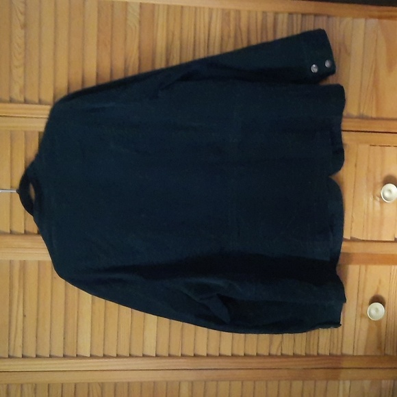 CJ Banks Dark Green Corduroy Snap Closure Blazer Size 3X - Picture 3 of 8